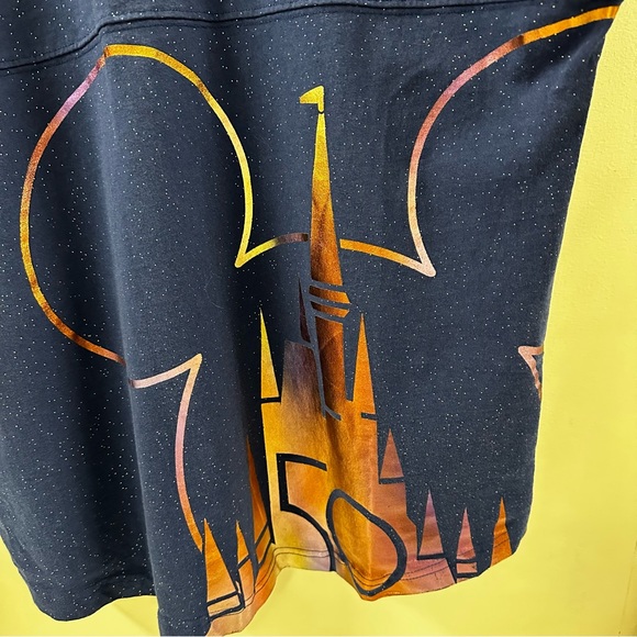 WDW 50th Anniversary Spirit Tee Long Sleeve T Shirt Blue Copper Mickey - Picture 7 of 12